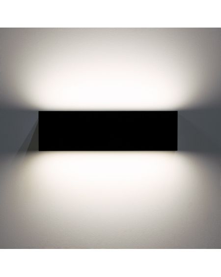 Applique Murale LED Extérieure Lena 10W Éclairage Double Face Rectangulaire Noire