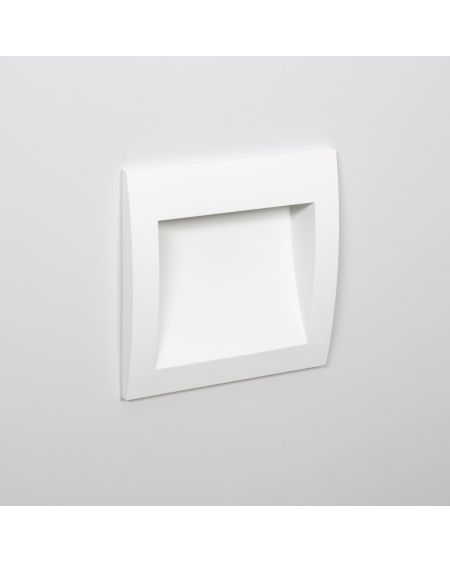 Balise LED Extérieure 4W Encastrable au Mur Carrée Natt Blanche