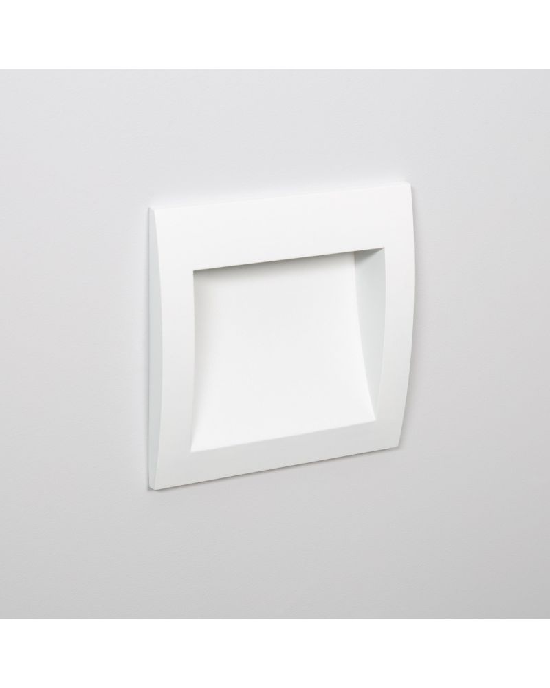 Balise LED Extérieure 4W Encastrable au Mur Carrée Natt Blanche
