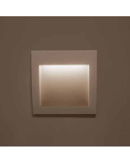 Balise LED Extérieure 4W Encastrable au Mur Carrée Natt Blanche