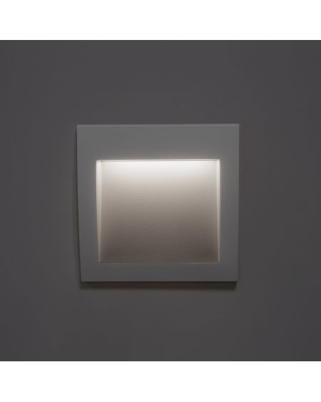 Balise LED Extérieure 4W Encastrable au Mur Carrée Natt Blanche