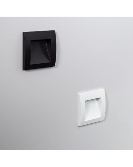 Balise LED Extérieure 4W Encastrable au Mur Carrée Natt Blanche
