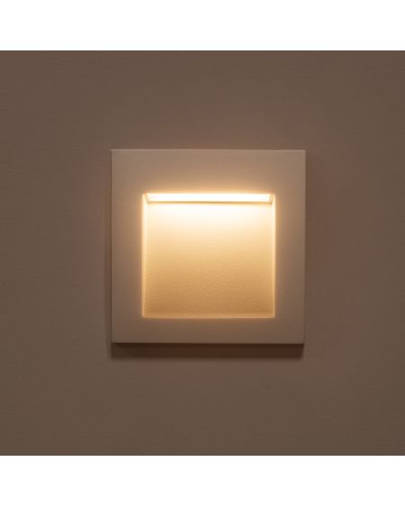 Balise LED Extérieure 4W Encastrable au Mur Carrée Natt Blanche
