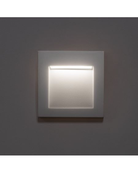 Balise LED Extérieure 4W Encastrable au Mur Carrée Natt Blanche
