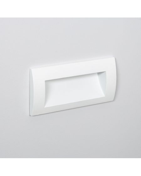 Balise LED Extérieure 4W Encastrable au Mur Rectangulaire Elin Blanche