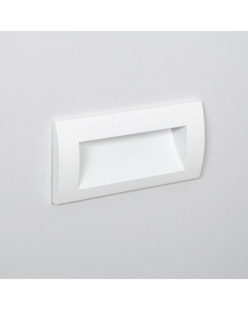 Balise LED Extérieure 4W Encastrable au Mur Rectangulaire Elin Blanche