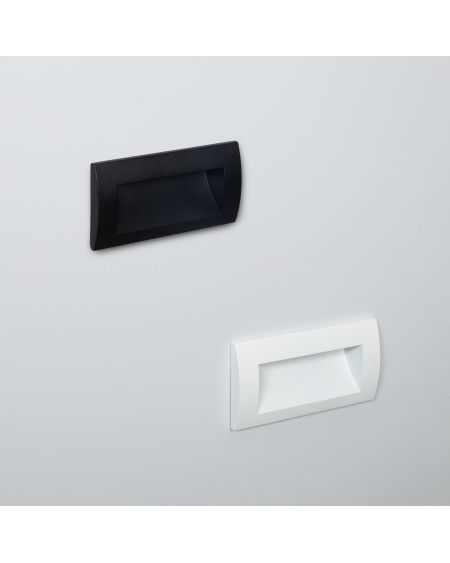 Balise LED Extérieure 4W Encastrable au Mur Rectangulaire Elin Blanche