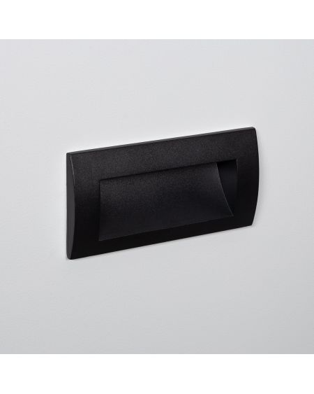 Balise LED Extérieure 4W Encastrable au Mur Rectangulaire Elin Noire