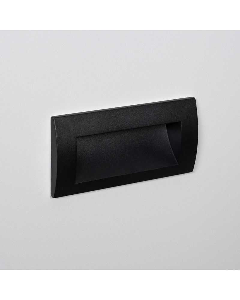 Balise LED Extérieure 4W Encastrable au Mur Rectangulaire Elin Noire