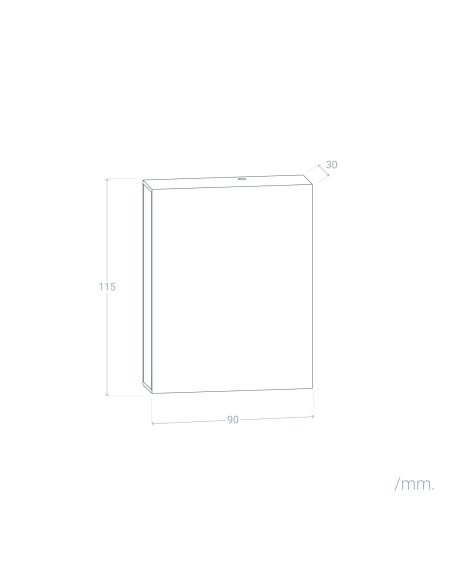 Applique Murale LED Extérieure Kaysa 6W Éclairage Double Face Carrée Blanche