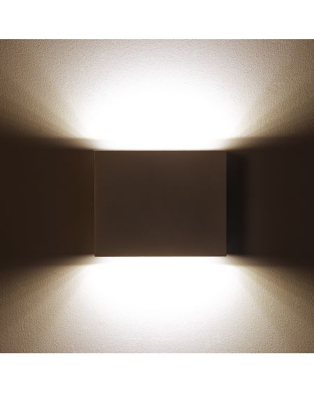Applique Murale LED Extérieure Kaysa 6W Éclairage Double Face Carrée Blanche