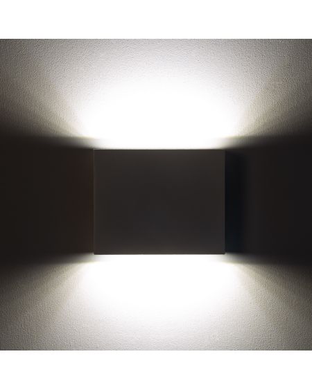 Applique Murale LED Extérieure Kaysa 6W Éclairage Double Face Carrée Blanche