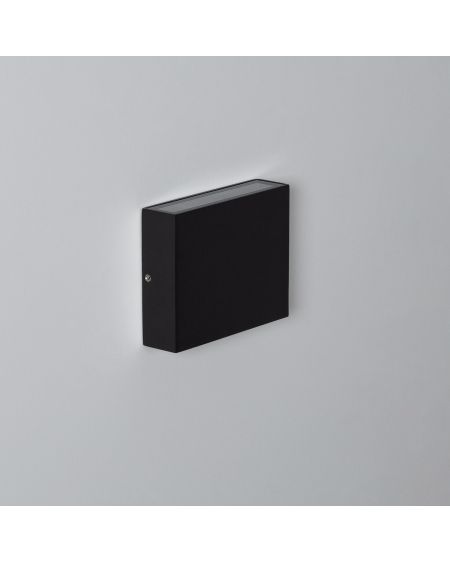 Applique Murale LED Extérieure Kaysa 6W Éclairage Double Face Carrée Noire