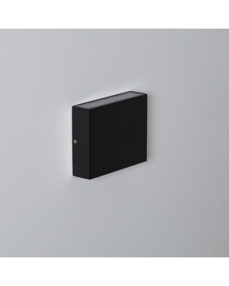 Applique Murale LED Extérieure Kaysa 6W Éclairage Double Face Carrée Noire