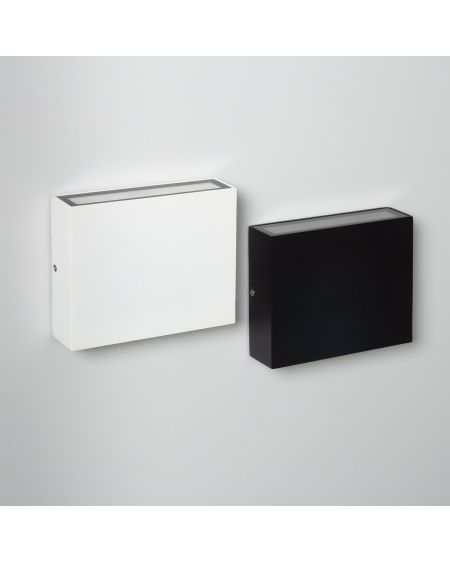 Applique Murale LED Extérieure Kaysa 6W Éclairage Double Face Carrée Noire