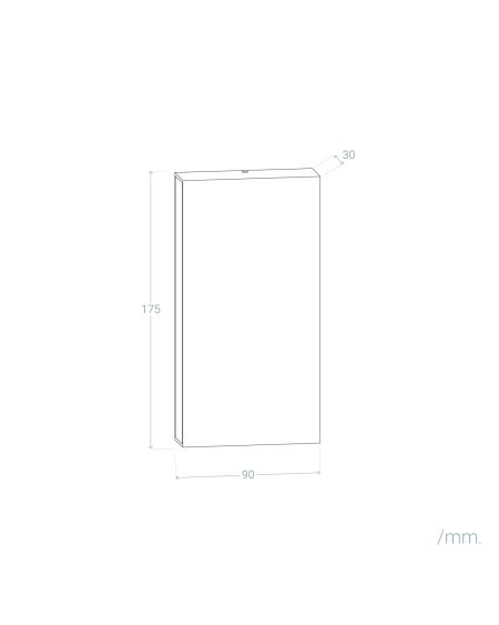 Applique Murale LED Extérieure Kaira 10W Éclairage Double Face Rectangulaire Noire