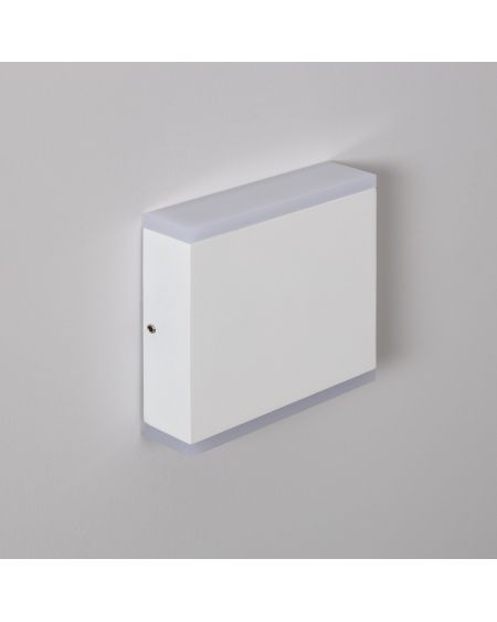 Applique Murale LED Extérieure Orus 6W Éclairage Double Face Carrée Blanche