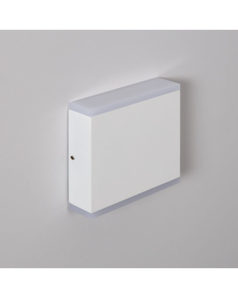 Applique Murale LED Extérieure Orus 6W Éclairage Double Face Carrée Blanche