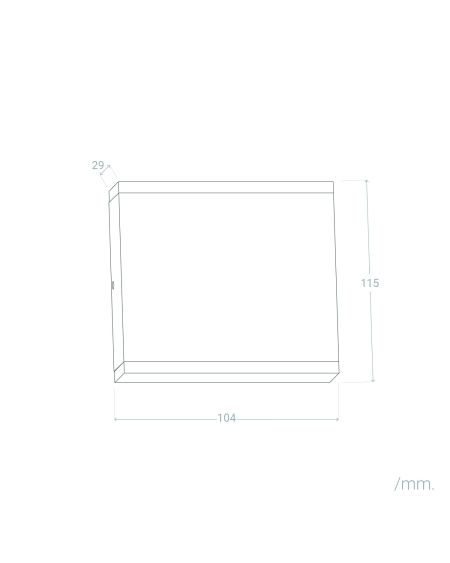 Applique Murale LED Extérieure Orus 6W Éclairage Double Face Carrée Blanche