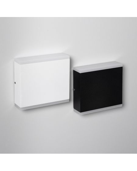 Applique Murale LED Extérieure Orus 6W Éclairage Double Face Carrée Blanche