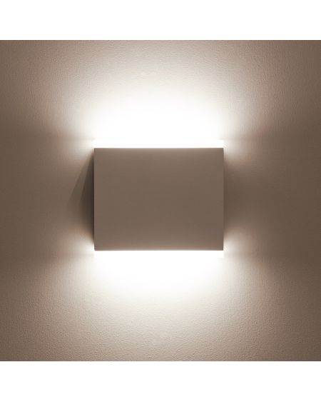 Applique Murale LED Extérieure Orus 6W Éclairage Double Face Carrée Blanche