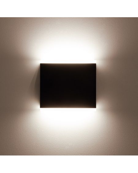 Applique Murale LED Extérieure Orus 6W Éclairage Double Face Carrée Noire