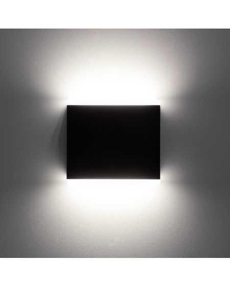 Applique Murale LED Extérieure Orus 6W Éclairage Double Face Carrée Noire