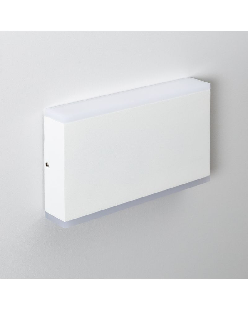 Applique Murale LED Extérieure Hera 10W Éclairage Double Face Rectangulaire Blanche