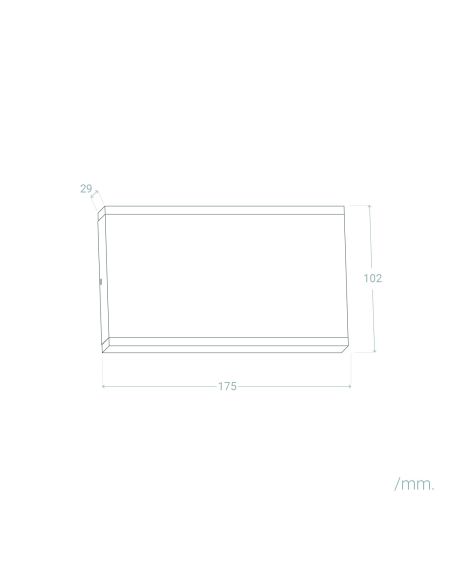 Applique Murale LED Extérieure Hera 10W Éclairage Double Face Rectangulaire Blanche