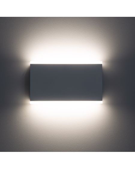 Applique Murale LED Extérieure Hera 10W Éclairage Double Face Rectangulaire Blanche