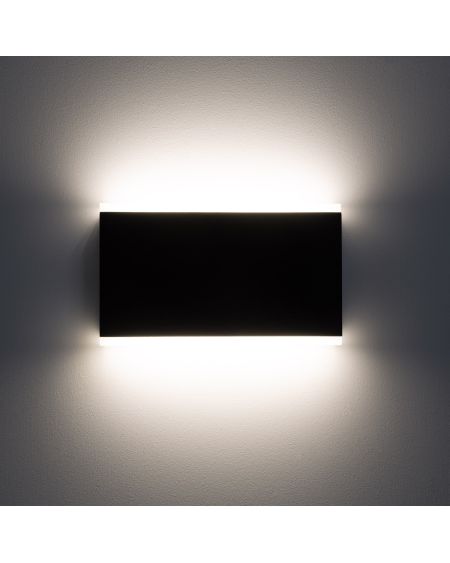Applique Murale LED Extérieure Hera 10W Éclairage Double Face Rectangulaire Noire