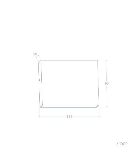 Applique Murale LED Extérieure Zeus 6W Éclairage Double Face Carrée Blanche