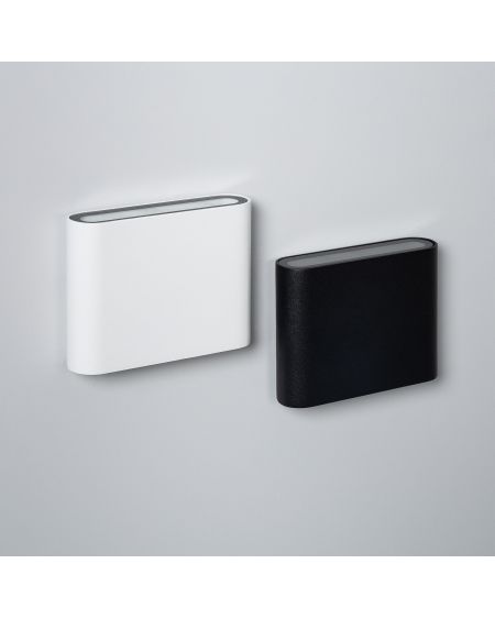 Applique Murale LED Extérieure Zeus 6W Éclairage Double Face Carrée Blanche
