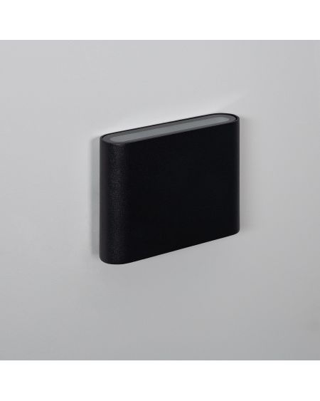 Applique Murale LED Extérieure Zeus 6W Éclairage Double Face Carrée Noire