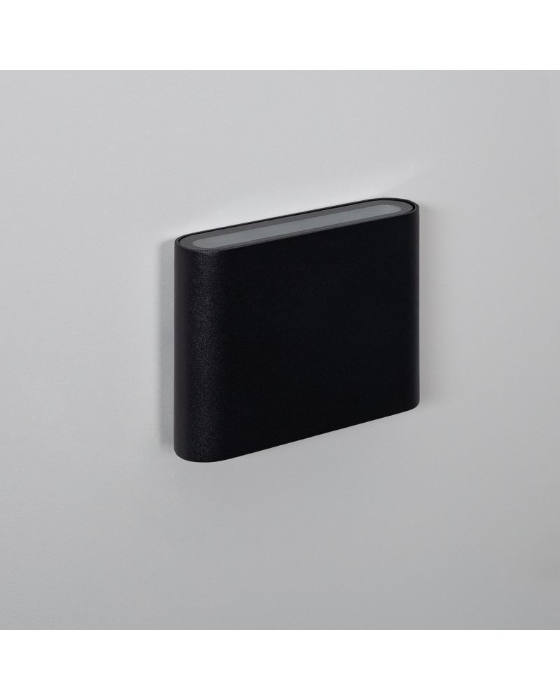 Applique Murale LED Extérieure Zeus 6W Éclairage Double Face Carrée Noire