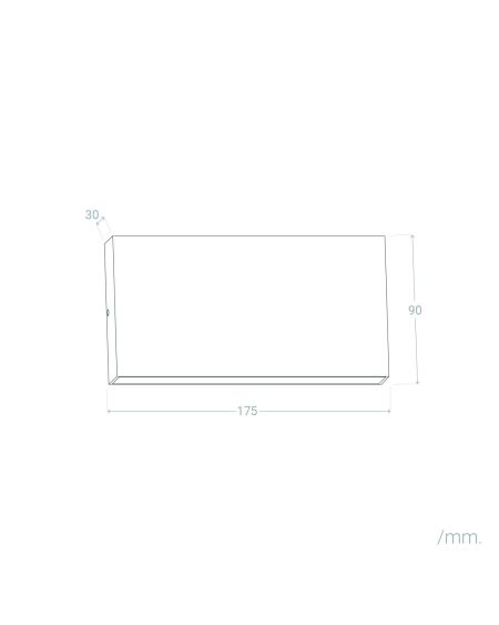 Applique Murale LED Extérieure Einar 12W Éclairage Double Face Rectangulaire Blanche