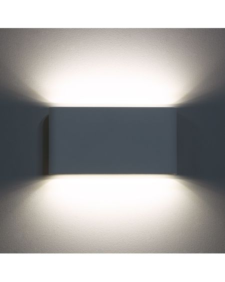 Applique Murale LED Extérieure Einar 12W Éclairage Double Face Rectangulaire Blanche