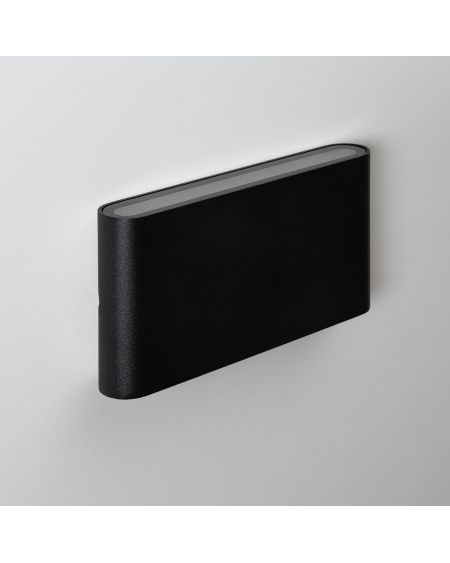 Applique Murale LED Extérieure Einar 12W Éclairage Double Face Rectangulaire Noire