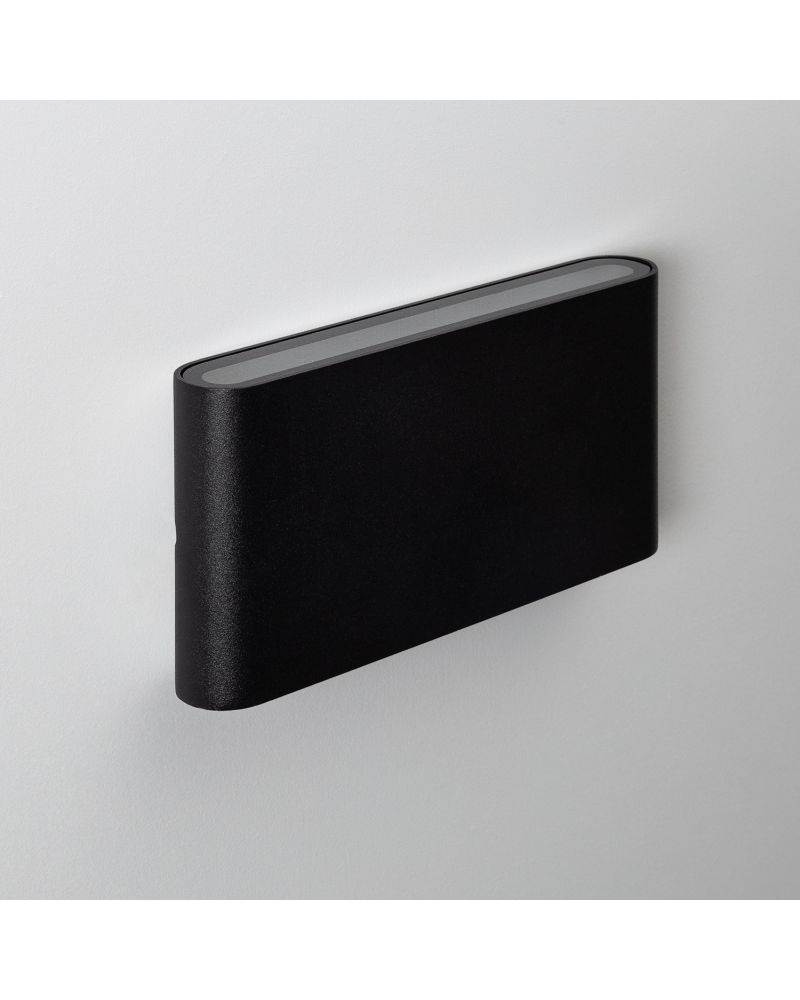 Applique Murale LED Extérieure Einar 12W Éclairage Double Face Rectangulaire Noire