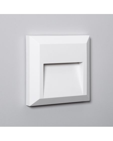 Balise LED Extérieure 1W En Saillie au Mur Carrée Byron Blanche