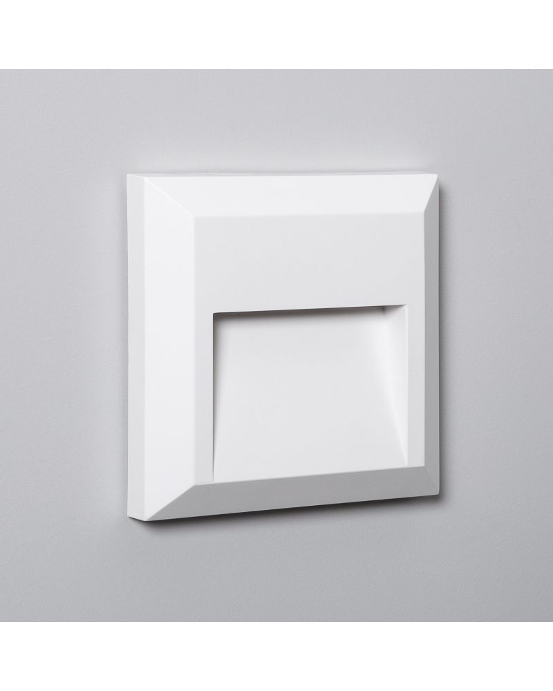 Balise LED Extérieure 1W En Saillie au Mur Carrée Byron Blanche