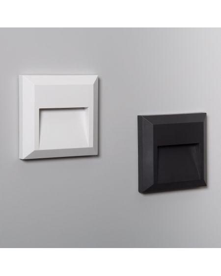 Balise LED Extérieure 1W En Saillie au Mur Carrée Byron Blanche