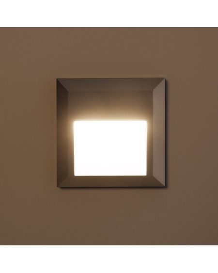 Balise LED Extérieure 1W En Saillie au Mur Carrée Byron Blanche