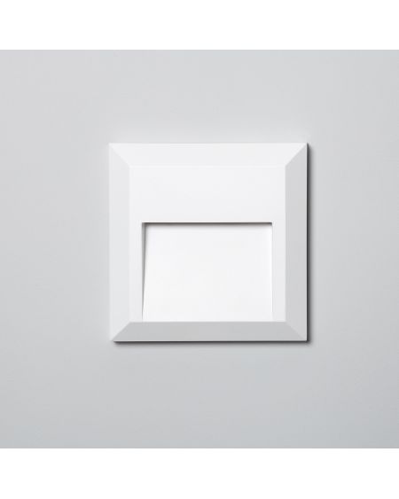 Balise LED Extérieure 1W En Saillie au Mur Carrée Byron Blanche