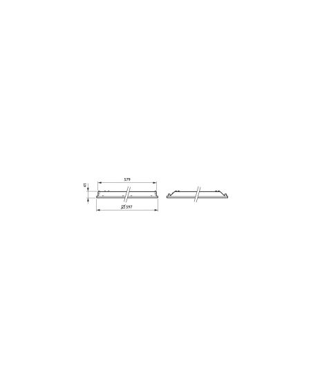 Panneau LED 60x60 cm  Ledinaire 34W 3400lm Double Faisceau RC065B W60L60