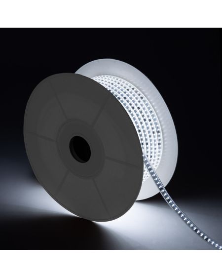 Bobine LED Dimmable 220V AC 120LED/m Solid Blanc Froid IP65 sur Mesure Largeur 14mm Coupe tous les 10cm