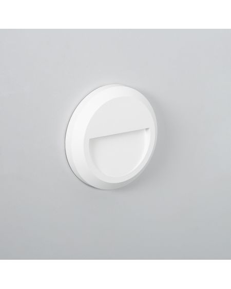 Balise LED Extérieure 1W En Saillie au Mur Ronde Edulis Blanche