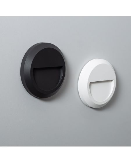 Balise LED Extérieure 1W En Saillie au Mur Ronde Edulis Blanche