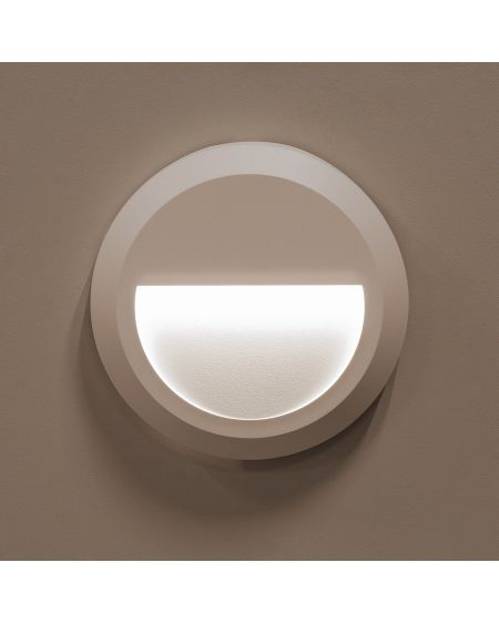 Balise LED Extérieure 1W En Saillie au Mur Ronde Edulis Blanche