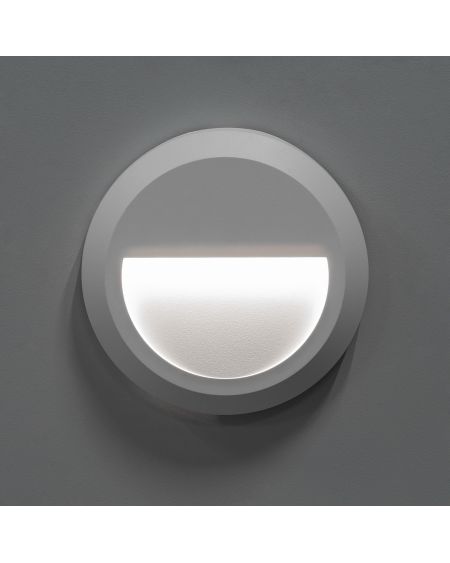Balise LED Extérieure 1W En Saillie au Mur Ronde Edulis Blanche